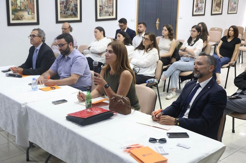 People sit in rows at the Gaby Deek Awards, organized by the Lebanon Chapter. 